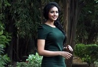 Rakul Preet Singh looking superb hot in dark green dress