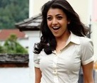 Kajal Aggarwal in white shirt