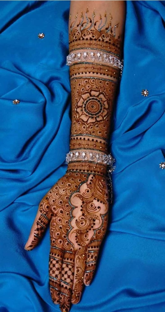 Bangle style mehendi design