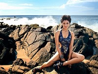 Most famous supermodels Saiyami Kher Who had a photoshoot for Kingfisher Calendar
