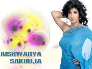 Television Actress Aishwarya Sakhuja hot wallpaper in sari