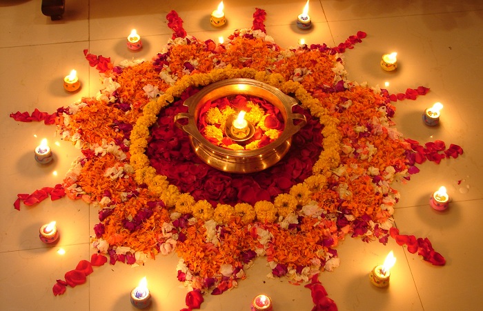 गुलाबी रंगोली