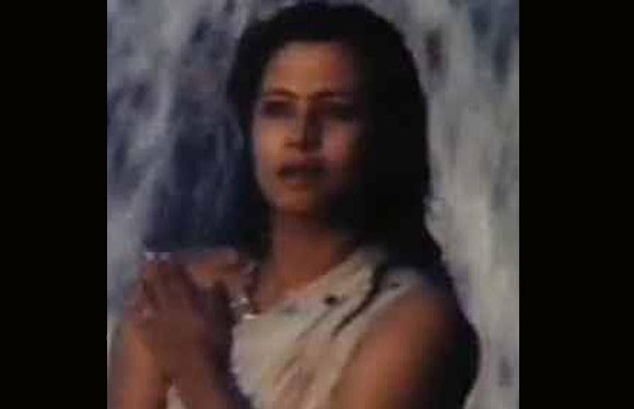 Bollywood Divas Moon Moon Sen Under Waterfall