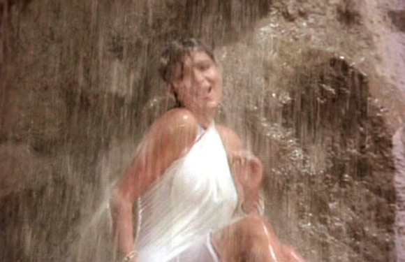 Bollywood Divas Zeenat Aman Under Waterfall