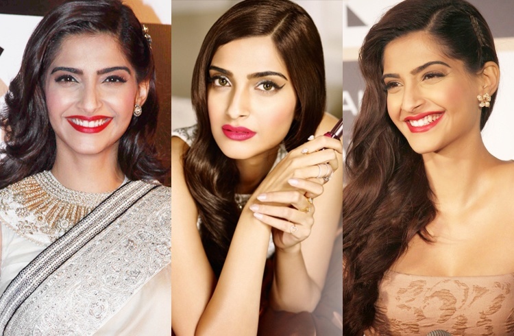 Sonam Kapoor in red lipstick