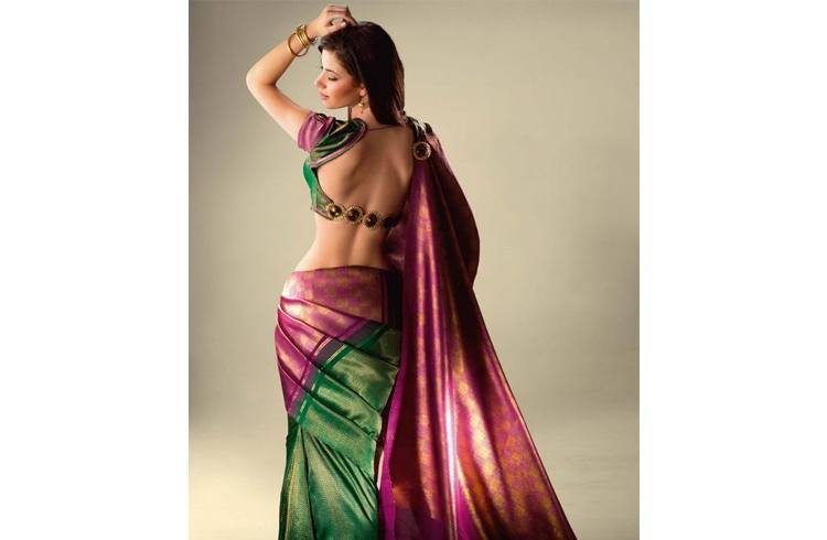 Backless Blouses with Low Naval Sarees Notches up Beauty and Sex Appeal