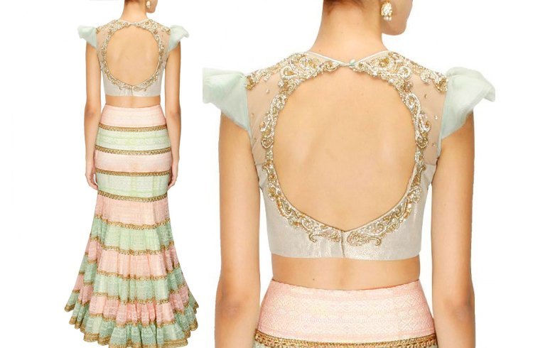 Backless Blouses with Low Naval Sarees Notches up Beauty and Sex Appeal