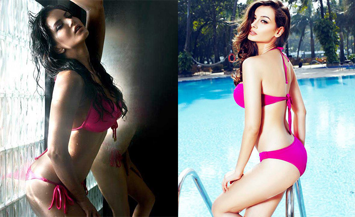 Bollywood Hot Divas In Pink Bikinis