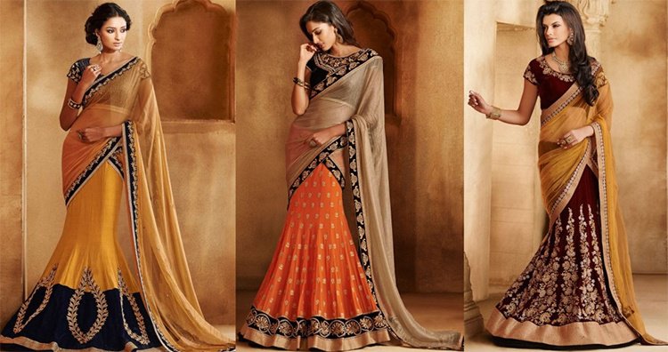How To Drape Lehenga Saree