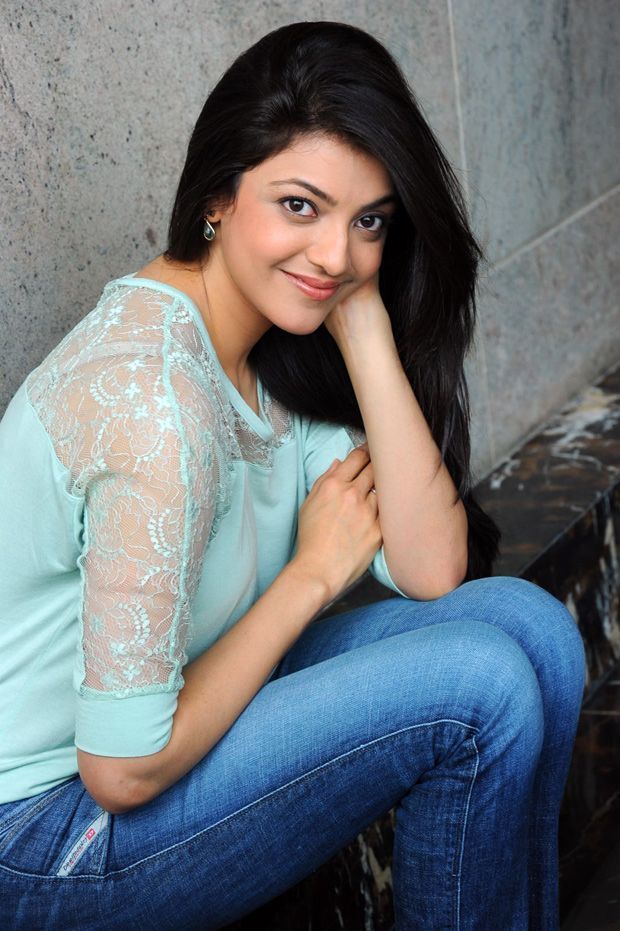 Kajal Agarwal Poses In Blue
