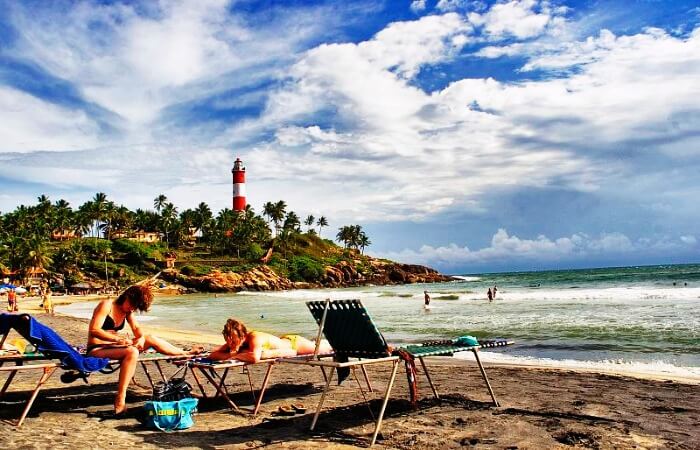 Watch the sunset at Kovalam Beach