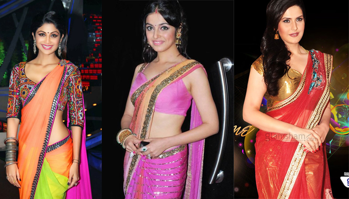 unusual saree blouse combination that barely works