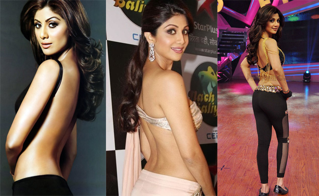 Shilpa Shetty  – Backless Dress