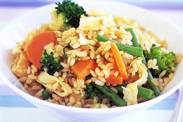 Brown rice with beans