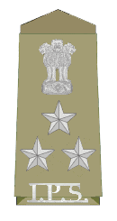 How can someone know the rank of a police officer by seeing their shoulders in India?