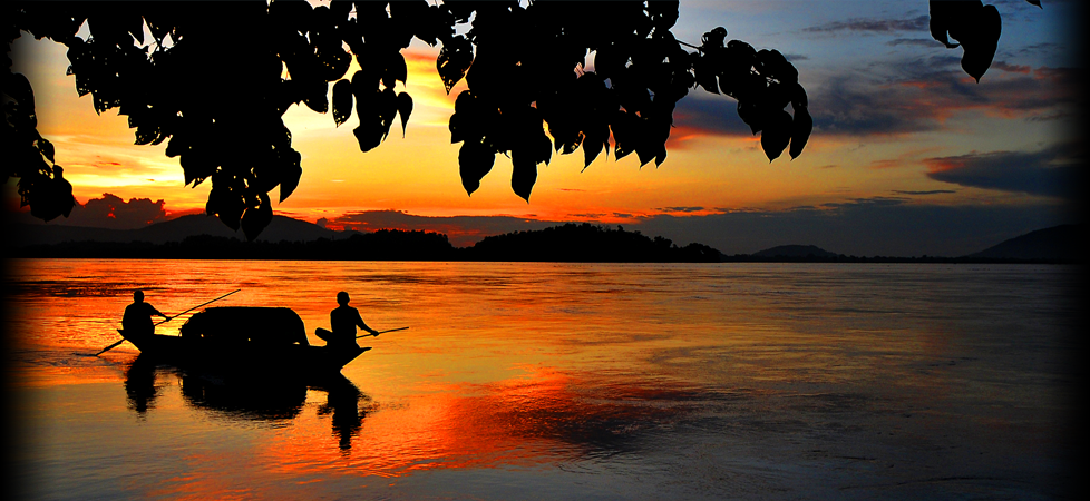 Sunset on Brahmaputra must see place in India