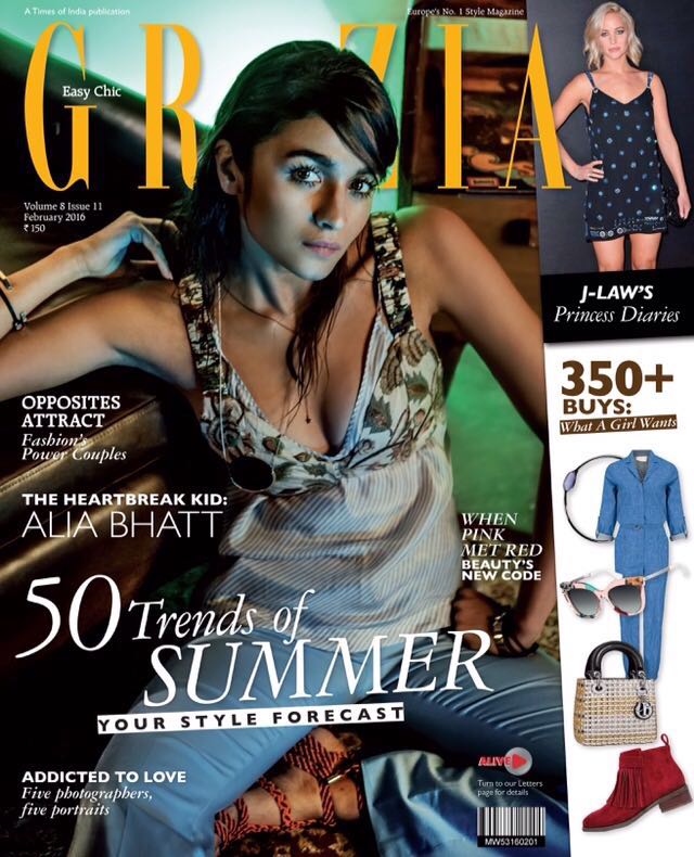 Alia Bhatt Hot Photoshoot for The Grazia Magazine 2016