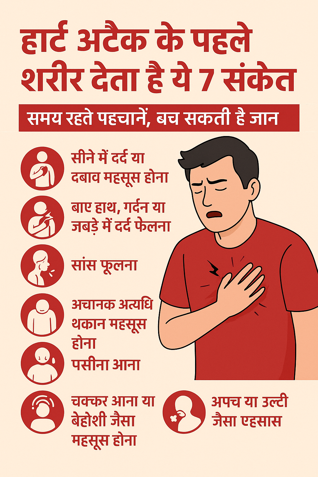 Heart Attack Symptoms in Hindi