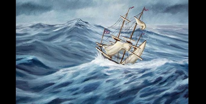 sinking ship or boat
