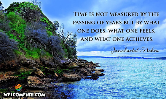 Time is not measured by the passing of years but by what one does, what one feels, and what one achieves.
