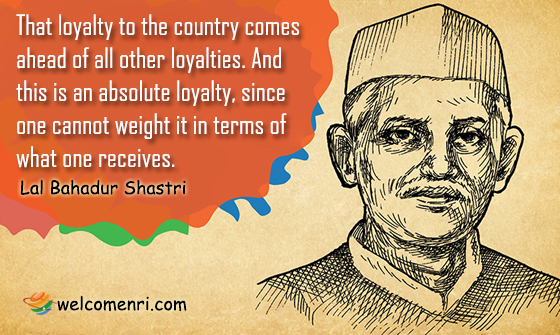 That loyalty to the country comes ahead of all other loyalties. And this is an absolute loyalty, since one cannot weight it in terms of what one receives.