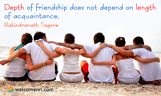 Depth of friendship does not depend on length of acquaintance.