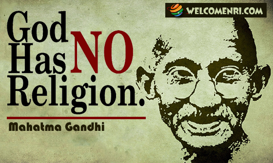 God has no religion.