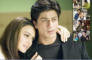 shahrukh khan and preity zinta romantic scene