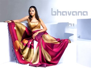 Bhavana Menon in saree HD