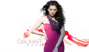 Hot Gauhar Khan Hd Wallpapers with pink dress