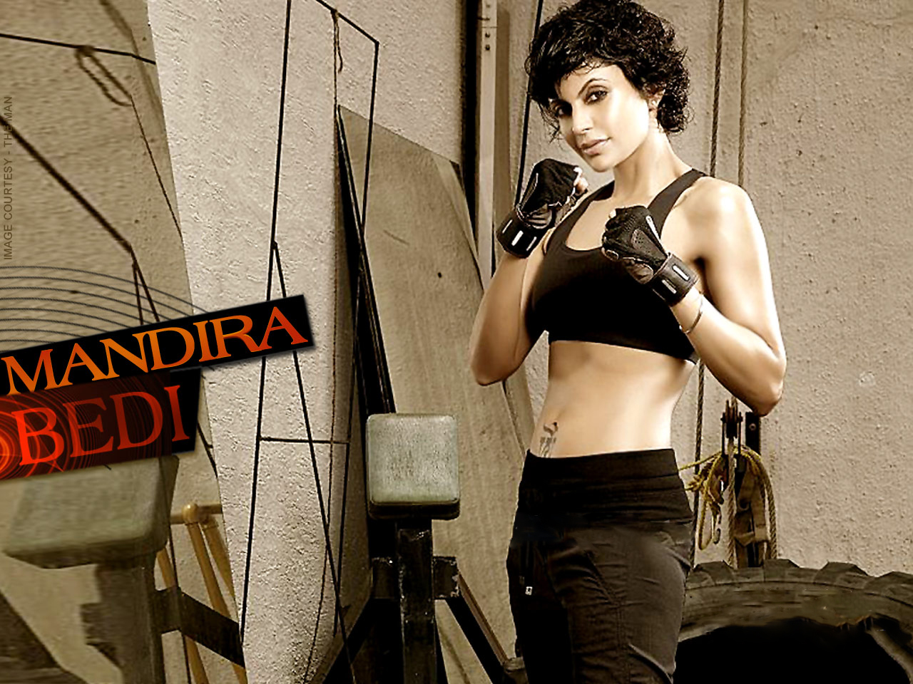 mandhira bedi hot bollywood actress and tv anchor wallpaper