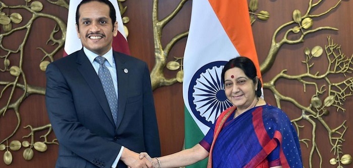 Sushma Swaraj Qatar Foreign Minister