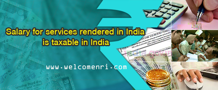 Salary for services rendered in India