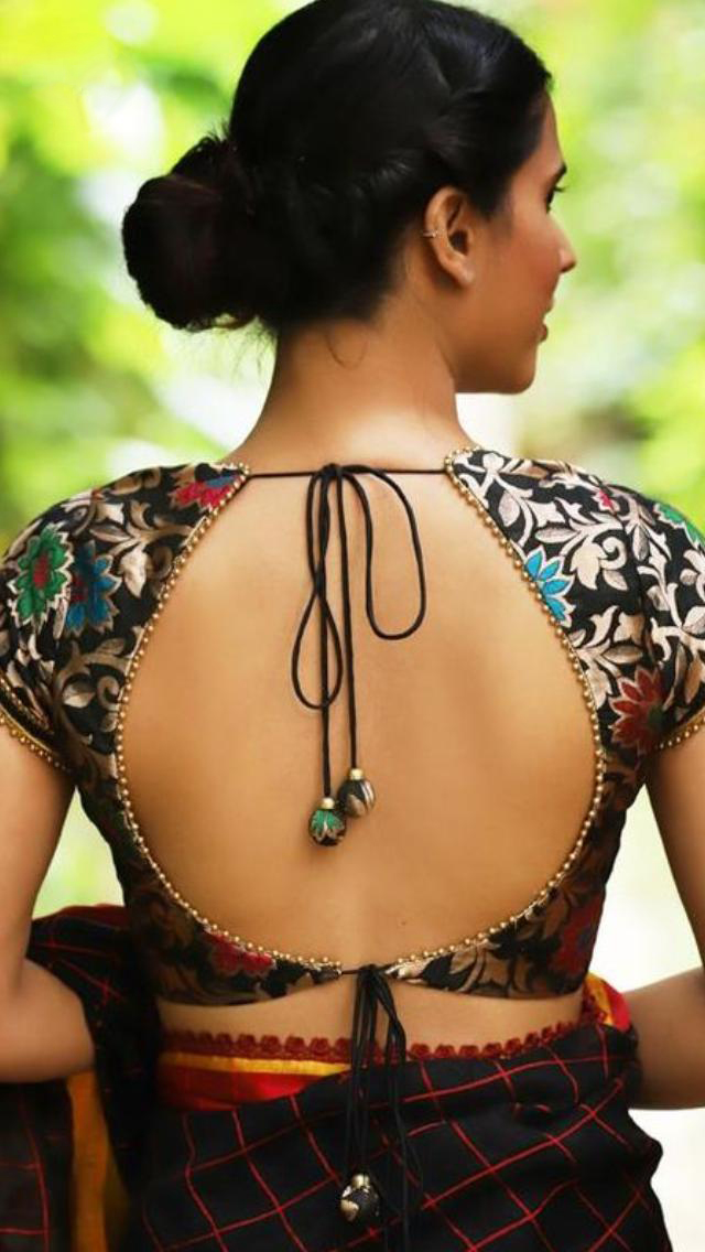 Backless Blouse Design