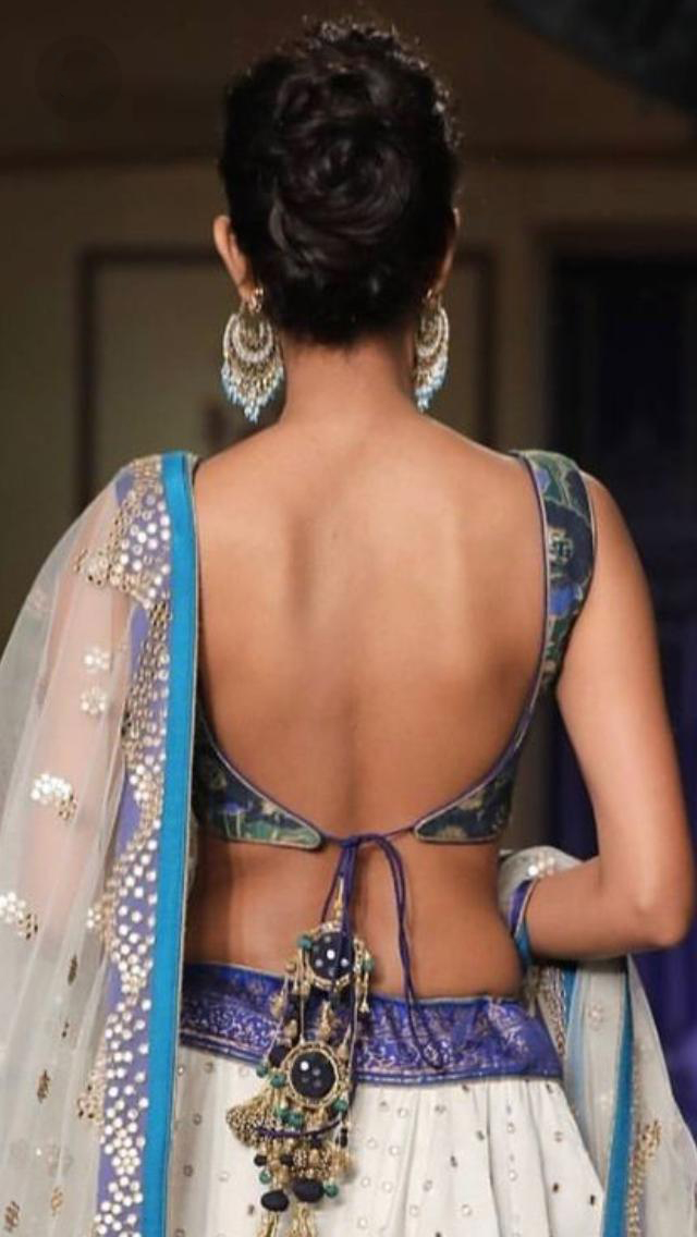 Backless Blouse Design