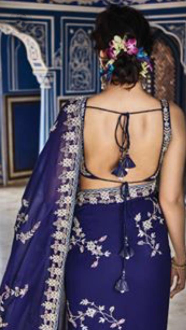 Backless Blouse Design