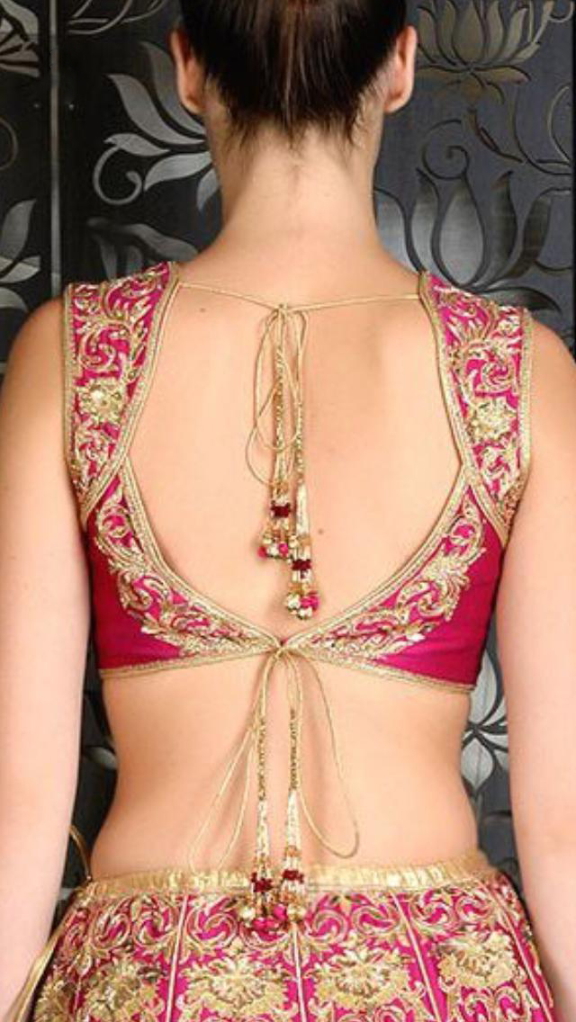 Backless Blouse Design