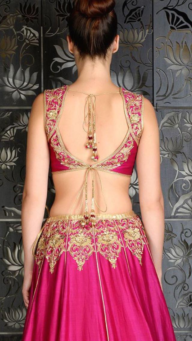 Backless Blouse Design