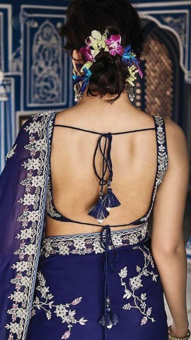 Backless Blouse Design