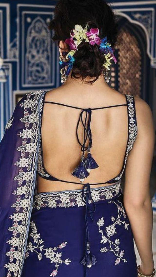 Backless Blouse Design