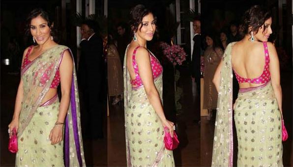 Sophie Chaudhary in Polka Dots Saree