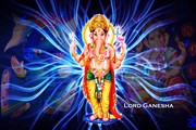 ganesha wallpaper with light