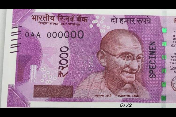 identify 2000 rs note